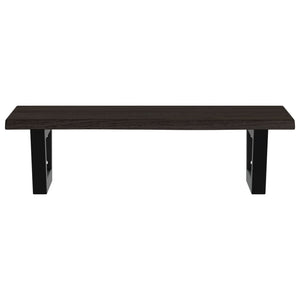 Ripiano a Parete per Lavabo in Acciaio e Massello di Rovere 3302583