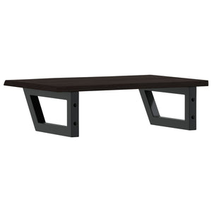 Ripiano a Parete per Lavabo in Acciaio e Massello di Rovere 3302583