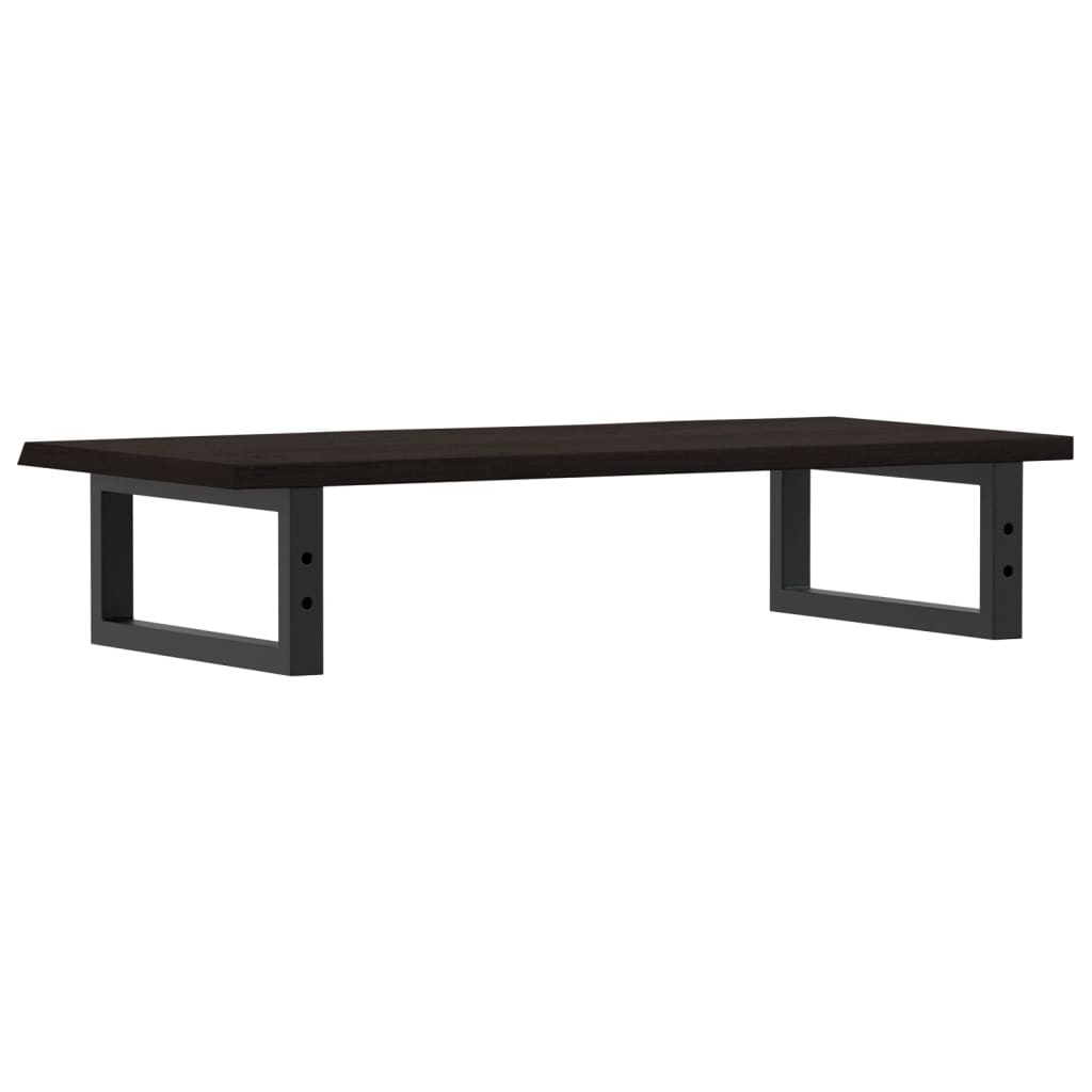 Ripiano a Parete per Lavabo in Acciaio e Massello di Rovere 3302585