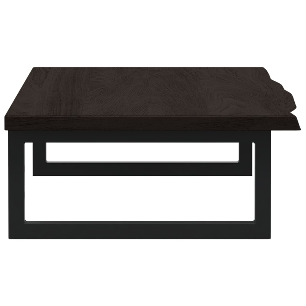 Ripiano a Parete per Lavabo in Acciaio e Massello di Rovere