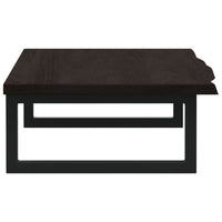 Ripiano a Parete per Lavabo in Acciaio e Massello di Rovere 3302589