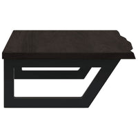 Ripiano a Parete per Lavabo in Acciaio e Massello di Rovere 3302591