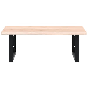 Ripiano a Parete per Lavabo in Acciaio e Massello di Rovere 3302593