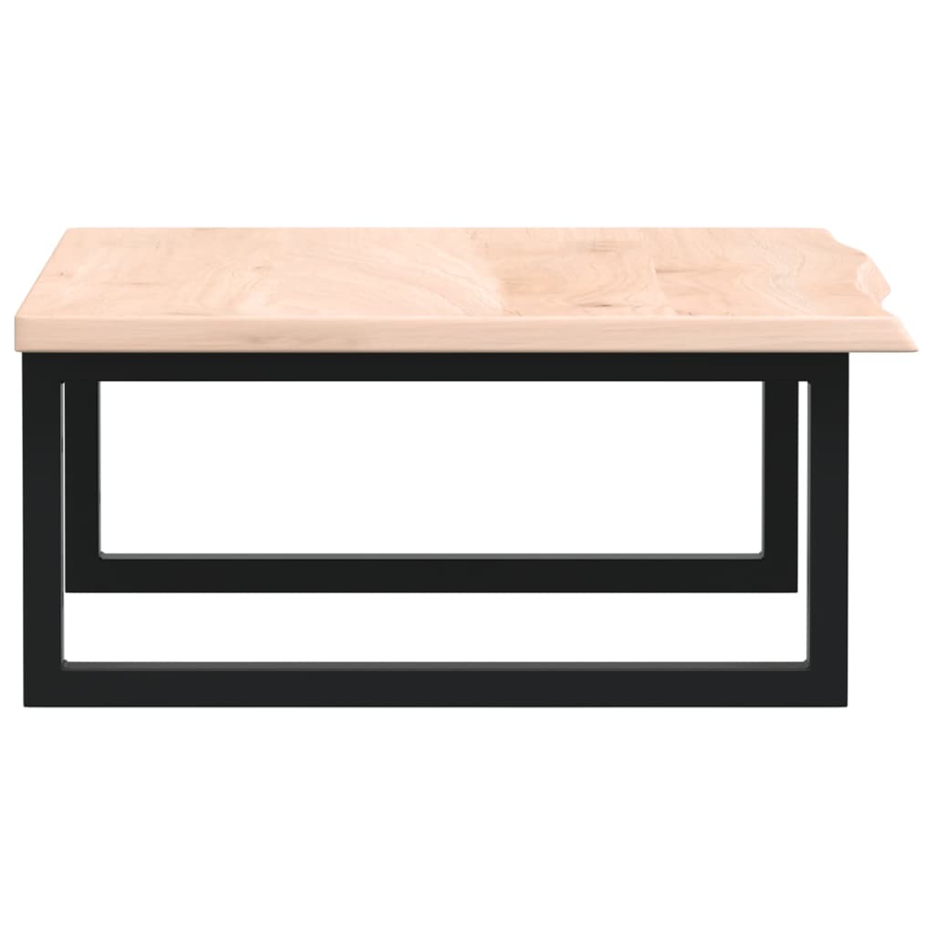 Ripiano a Parete per Lavabo in Acciaio e Massello di Rovere 3302593