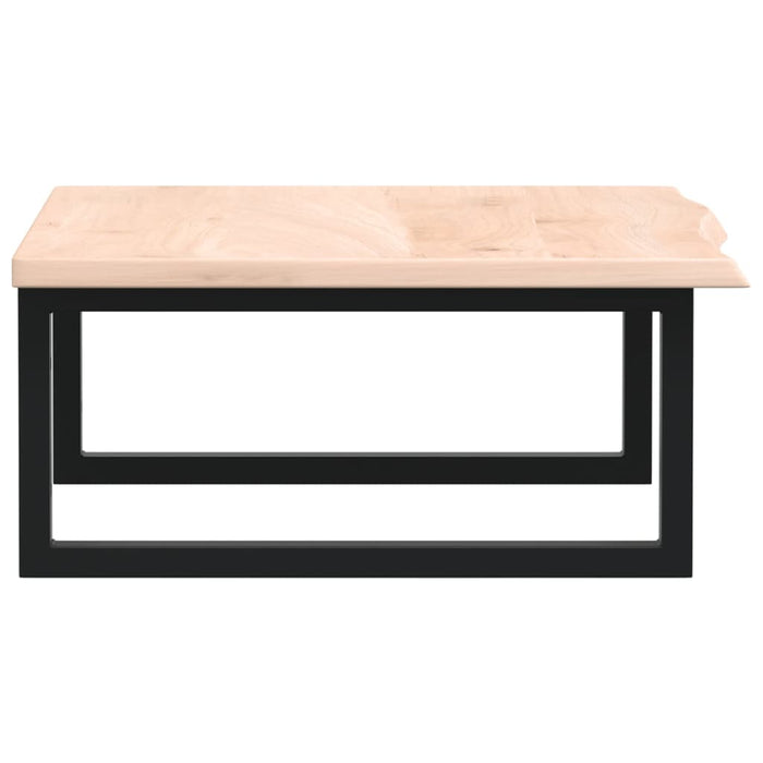 Ripiano a Parete per Lavabo in Acciaio e Massello di Rovere 3302593