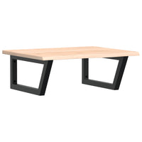 Ripiano a Parete per Lavabo in Acciaio e Massello di Rovere