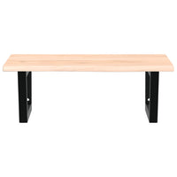 Ripiano a Parete per Lavabo in Acciaio e Massello di Rovere 3302595