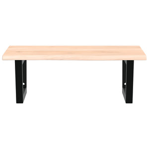 Ripiano a Parete per Lavabo in Acciaio e Massello di Rovere 3302595