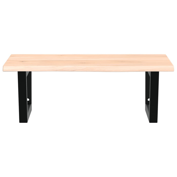 Ripiano a Parete per Lavabo in Acciaio e Massello di Rovere 3302595