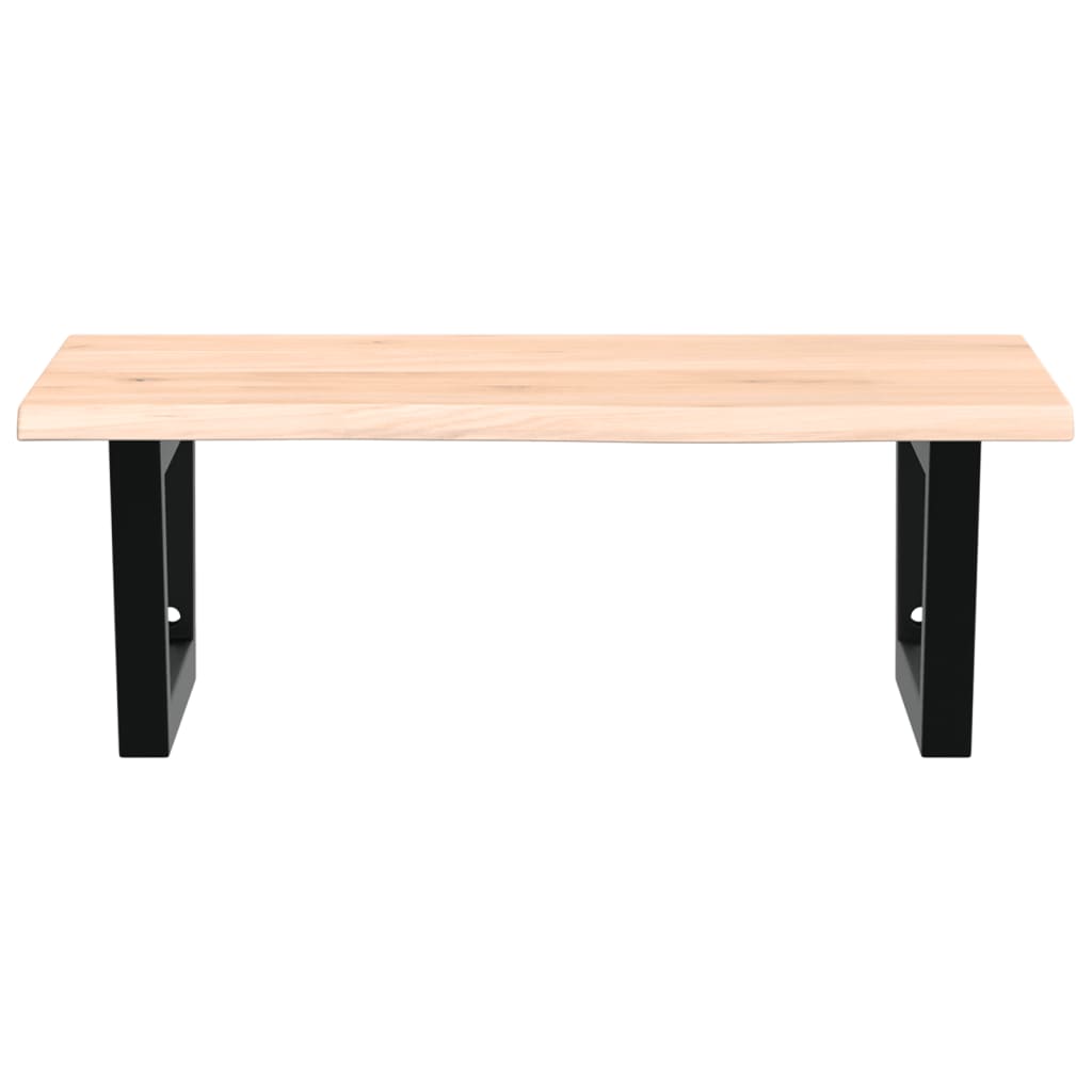 Ripiano a Parete per Lavabo in Acciaio e Massello di Rovere