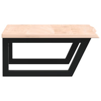 Ripiano a Parete per Lavabo in Acciaio e Massello di Rovere