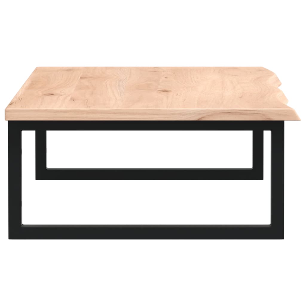 Ripiano a Parete per Lavabo in Acciaio e Massello di Rovere 3302601