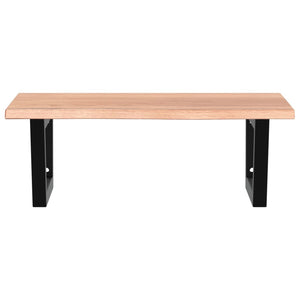 Ripiano a Parete per Lavabo in Acciaio e Massello di Rovere 3302607