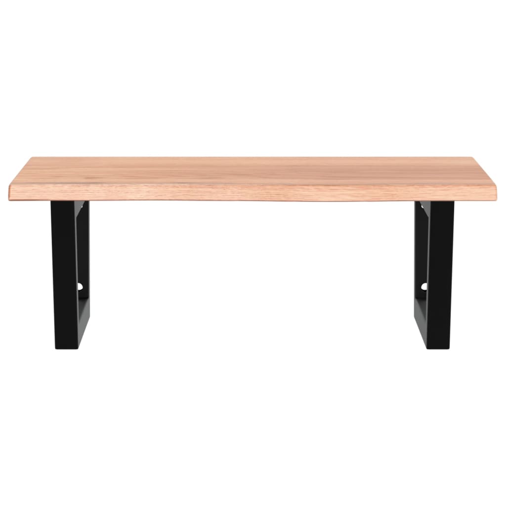 Ripiano a Parete per Lavabo in Acciaio e Massello di Rovere