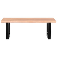 Ripiano a Parete per Lavabo in Acciaio e Massello di Rovere