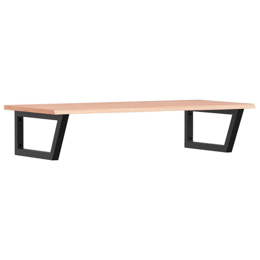 Ripiano a Parete per Lavabo in Acciaio e Massello di Rovere 3302615