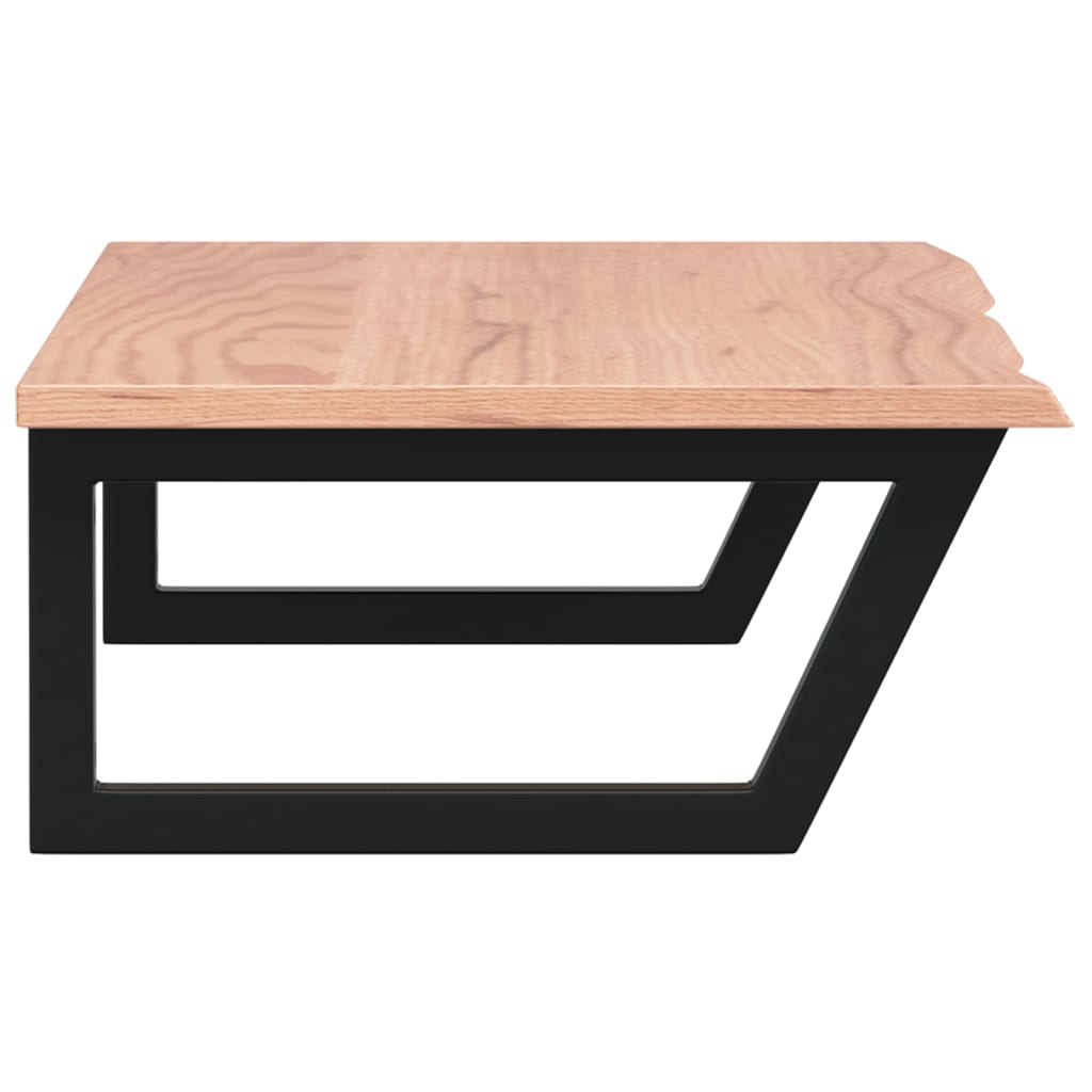 Ripiano a Parete per Lavabo in Acciaio e Massello di Rovere 3302615