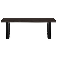 Ripiano a Parete per Lavabo in Acciaio e Massello di Rovere 3302619