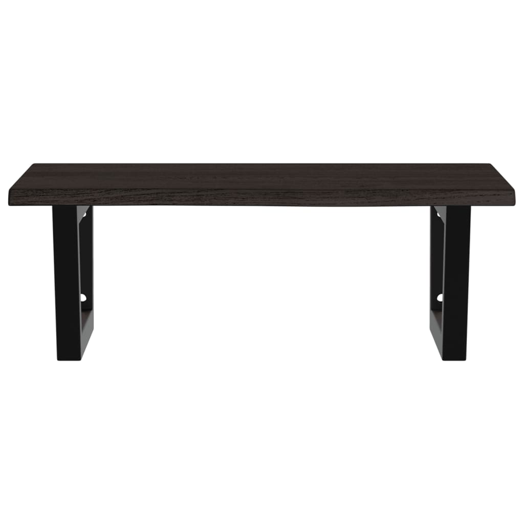 Ripiano a Parete per Lavabo in Acciaio e Massello di Rovere