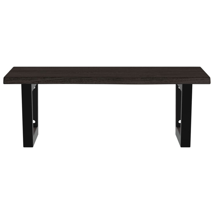 Ripiano a Parete per Lavabo in Acciaio e Massello di Rovere