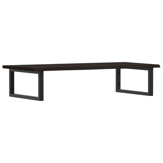 Ripiano a Parete per Lavabo in Acciaio e Massello di Rovere