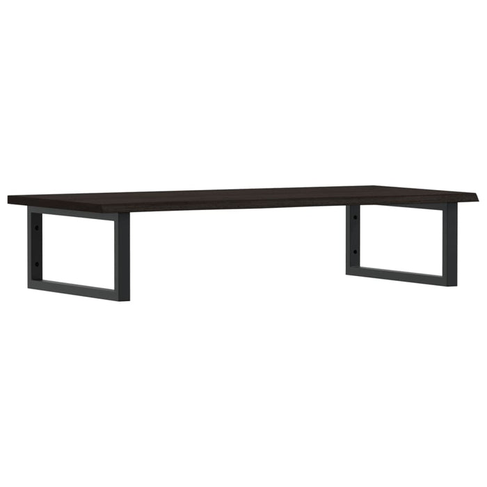 Ripiano a Parete per Lavabo in Acciaio e Massello di Rovere