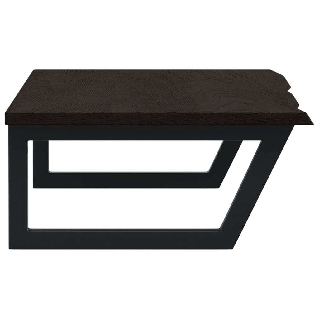 Ripiano a Parete per Lavabo in Acciaio e Massello di Rovere