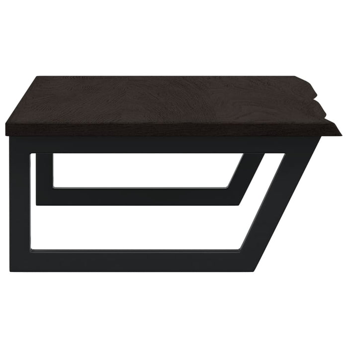 Ripiano a Parete per Lavabo in Acciaio e Massello di Rovere