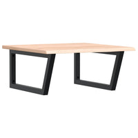 Ripiano a Parete per Lavabo in Acciaio e Massello di Rovere