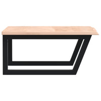 Ripiano a Parete per Lavabo in Acciaio e Massello di Rovere