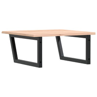 Ripiano a Parete per Lavabo in Acciaio e Massello di Rovere