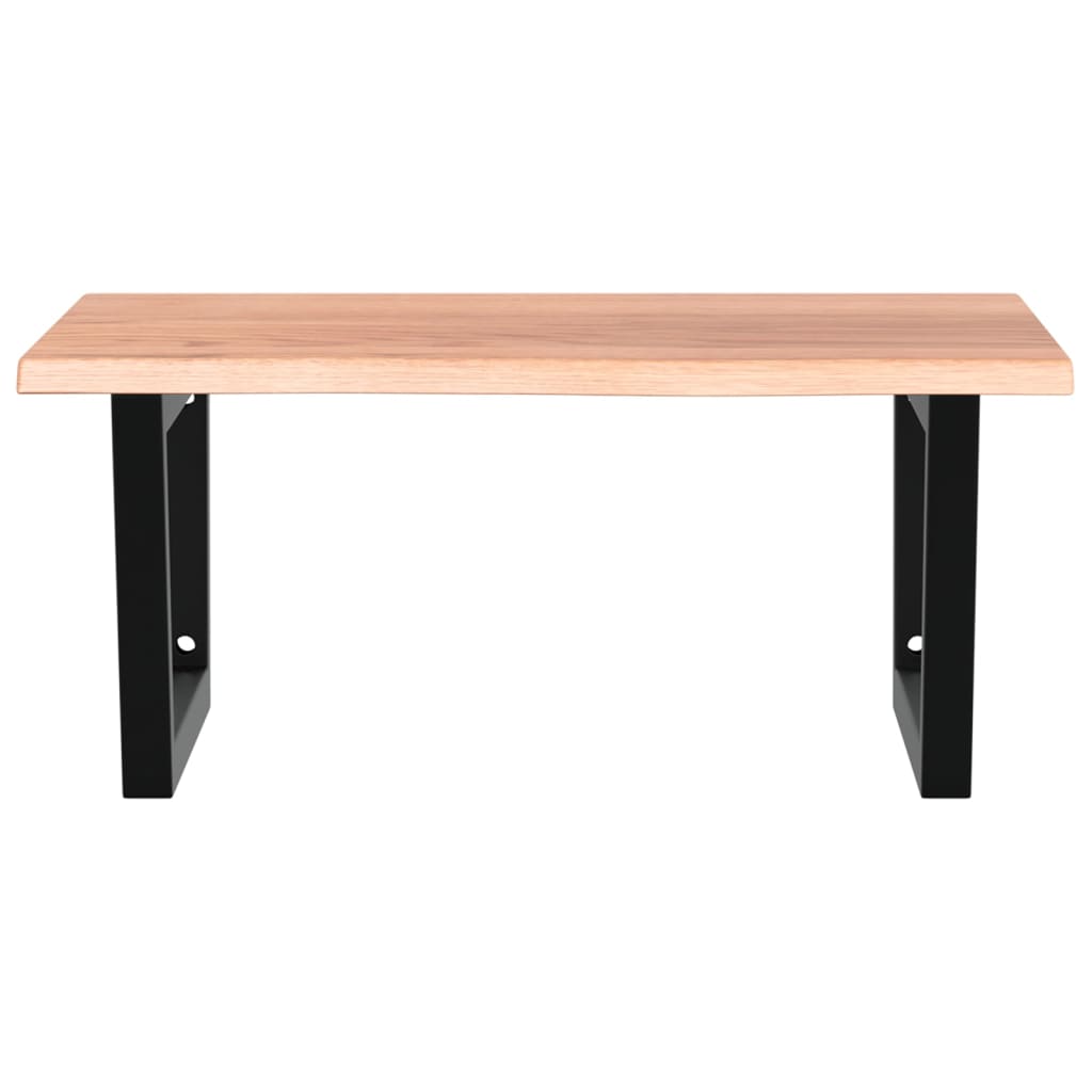 Ripiano a Parete per Lavabo in Acciaio e Massello di Rovere 3302643