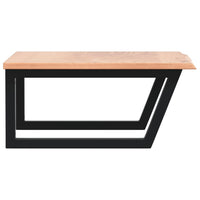 Ripiano a Parete per Lavabo in Acciaio e Massello di Rovere 3302643