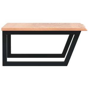 Ripiano a Parete per Lavabo in Acciaio e Massello di Rovere 3302643