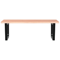 Ripiano a Parete per Lavabo in Acciaio e Massello di Rovere