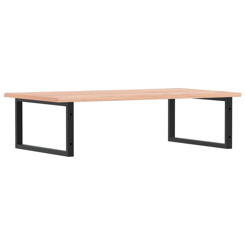 Ripiano a Parete per Lavabo in Acciaio e Massello di Rovere 3302649