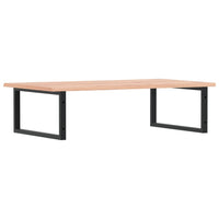 Ripiano a Parete per Lavabo in Acciaio e Massello di Rovere 3302649