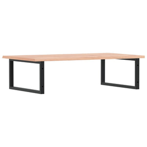 Ripiano a Parete per Lavabo in Acciaio e Massello di Rovere 3302649