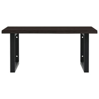 Ripiano a Parete per Lavabo in Acciaio e Massello di Rovere 3302653