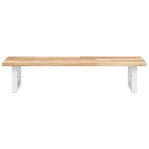 Ripiano a Parete per Lavabo in Acciaio e Massello di Acacia 3302672