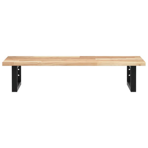 Ripiano a Parete per Lavabo in Acciaio e Massello di Acacia 3302673