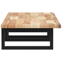 Ripiano a Parete per Lavabo-Mensole a Muro in Acciaio e Massello di Acacia 309039