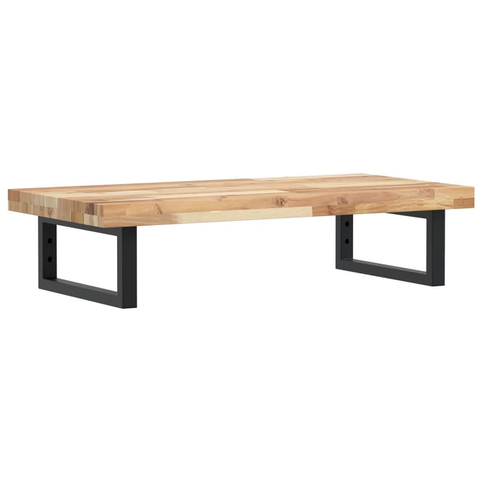 Ripiano a Parete per Lavabo-Mensole a Muro in Acciaio e Massello di Acacia 383232