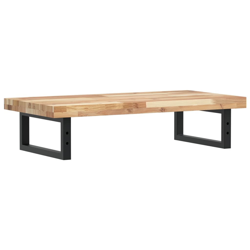 Ripiano a Parete per Lavabo-Mensole a Muro in Acciaio e Massello di Acacia 383232