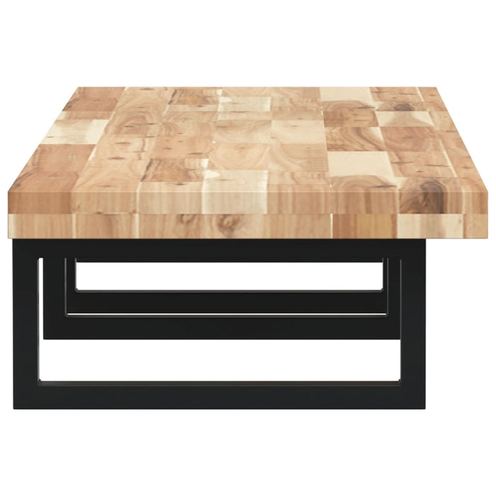 Ripiano a Parete per Lavabo-Mensole a Muro in Acciaio e Massello di Acacia 810037