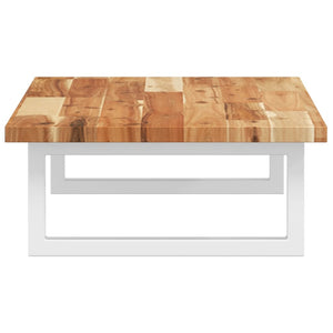 Ripiano a Parete per Lavabo in Acciaio e Massello di Acacia 3302712