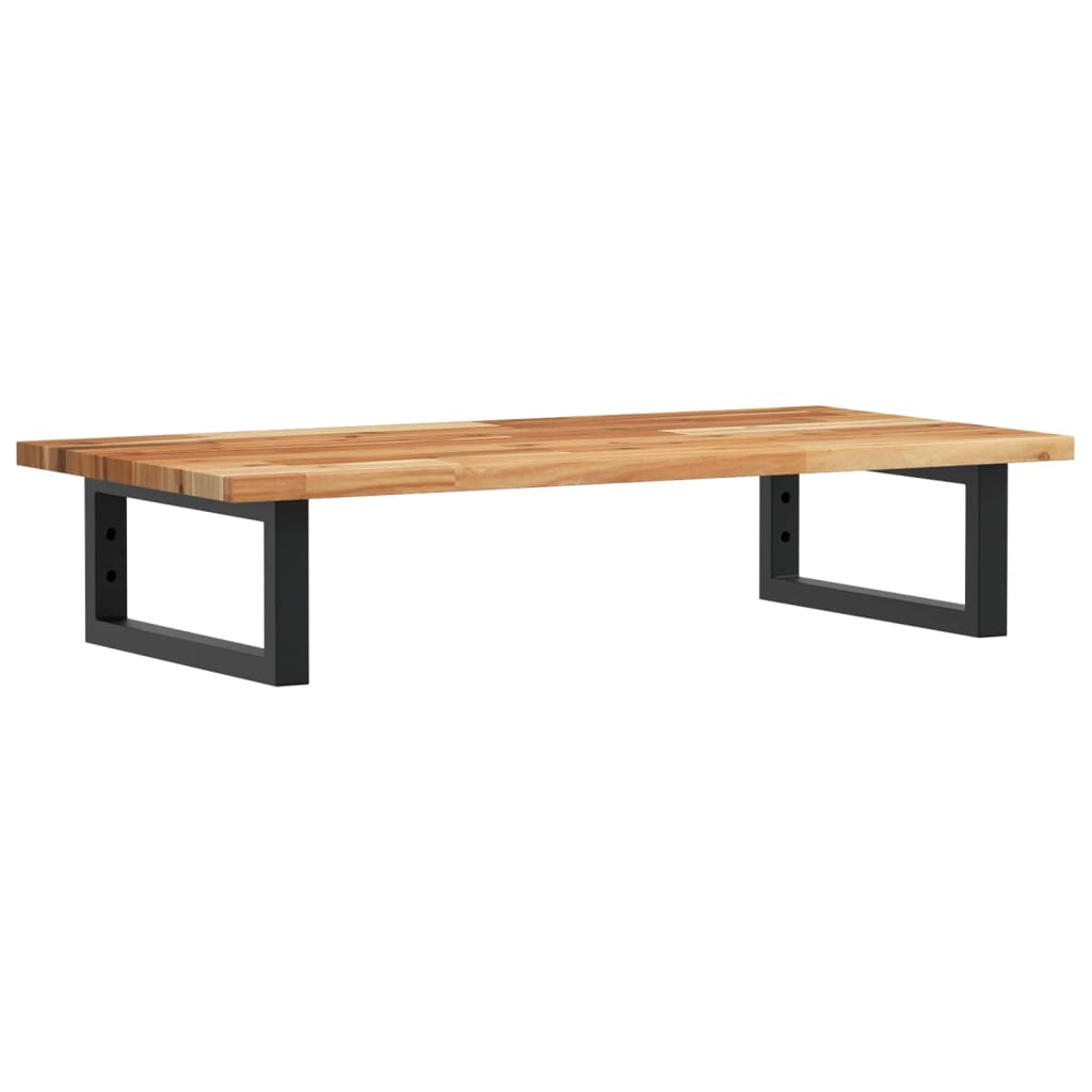 Ripiano a Parete per Lavabo in Acciaio e Massello di Acacia 3302713