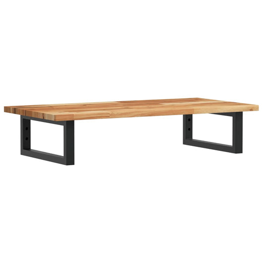 Ripiano a Parete per Lavabo in Acciaio e Massello di Acacia 3302713