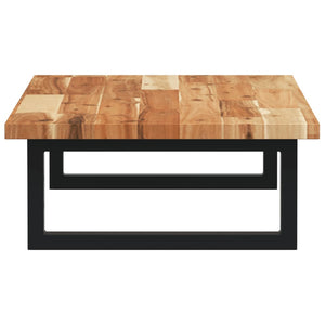 Ripiano a Parete per Lavabo in Acciaio e Massello di Acacia 3302713