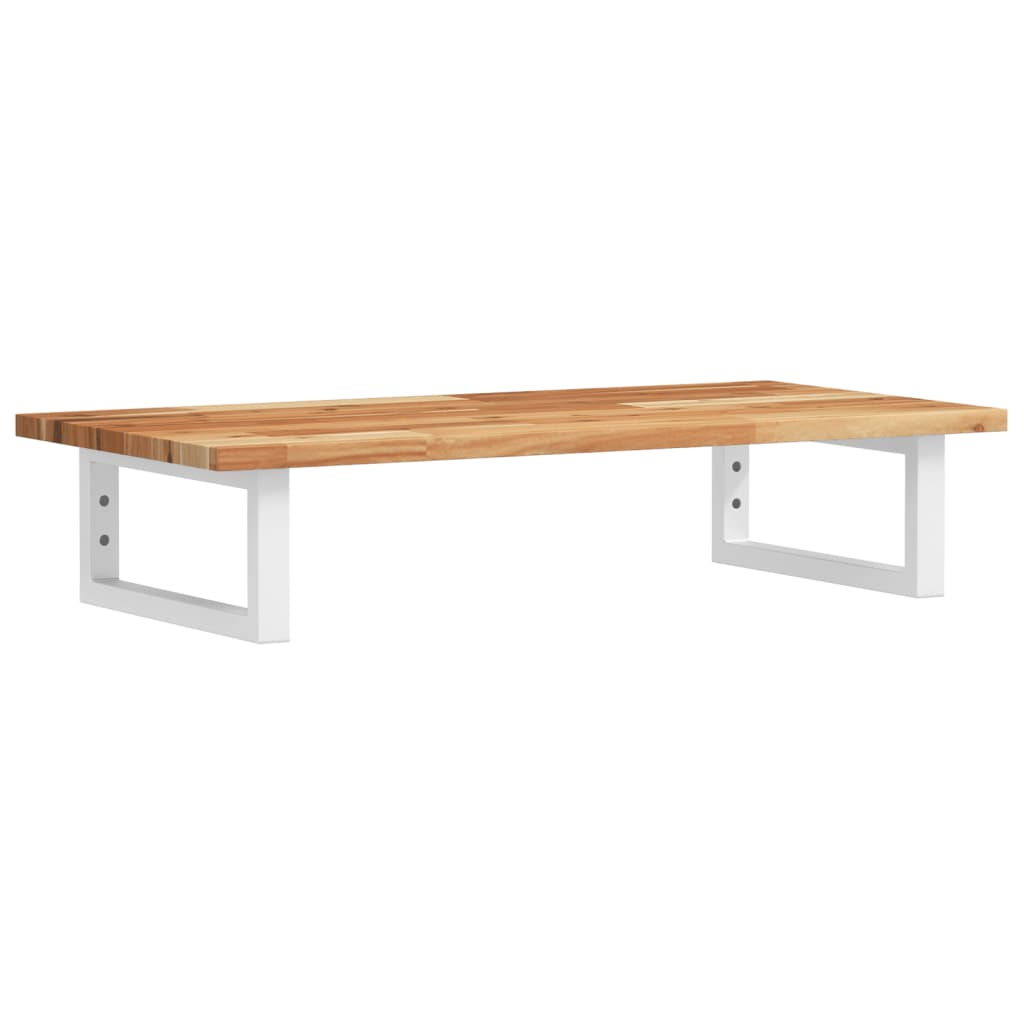 Ripiano a Parete per Lavabo in Acciaio e Massello di Acacia 3302720